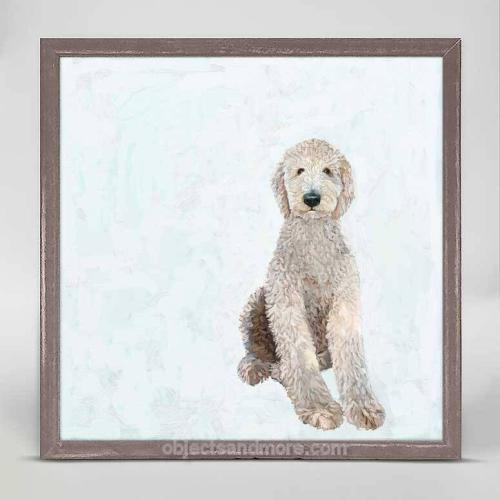 Best Friend - All Legs Labradoodle Mini Framed Canvas by CATHY WALTERS